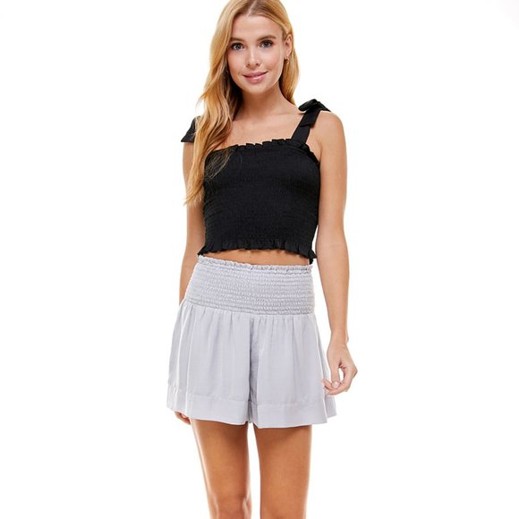 Pants Store | NWOT | Elastic Shorts | S | Light Grey | CP8994 - Picture 5 of 5